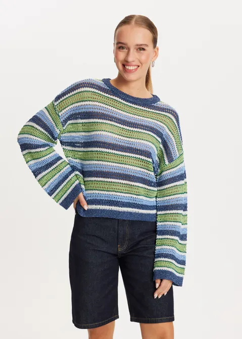 Gebreide trui met lurex assorti (ASSOR)