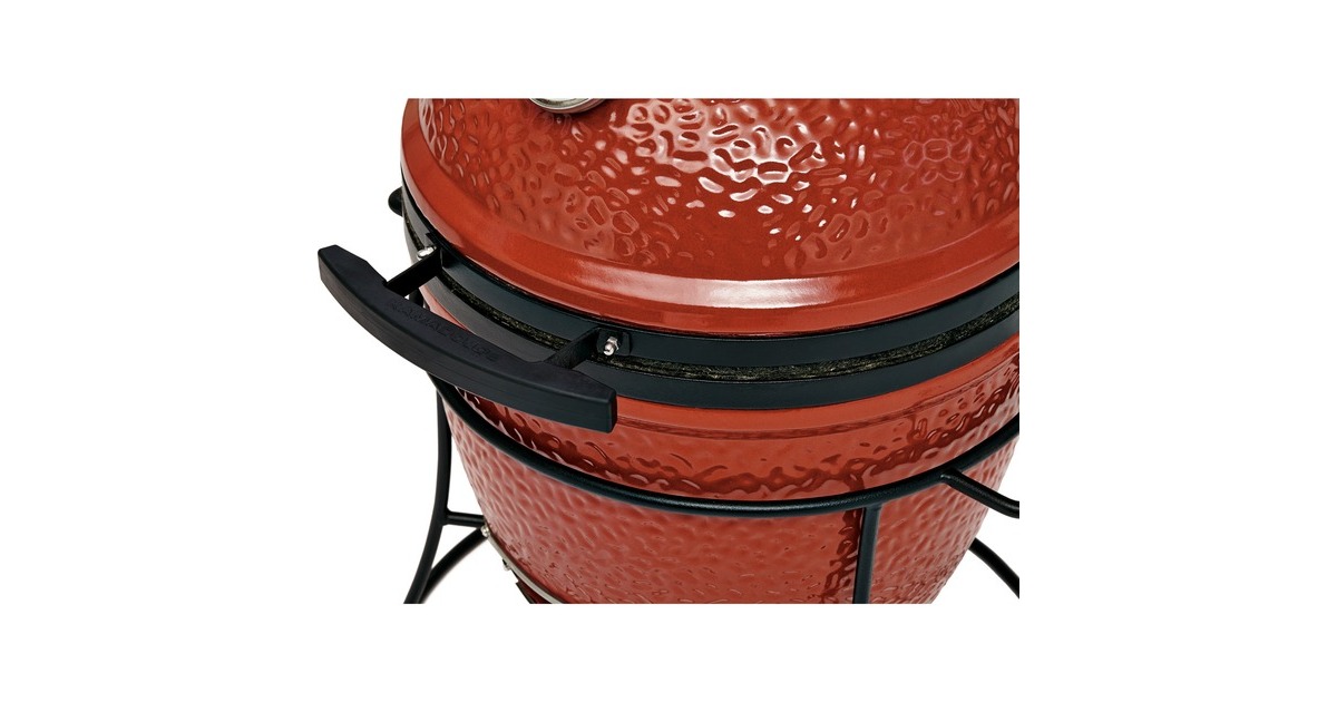 Kamado JoeJunior houtskoolbarbecue  (Rood/zwart, Ø 34 cm)
