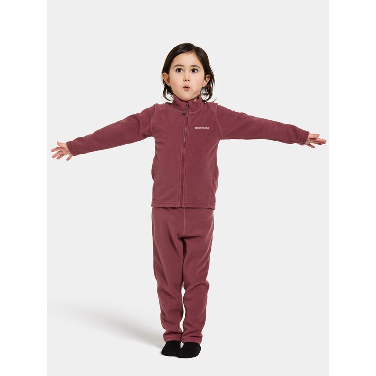 Didriksons Monte Kids Fullzip Rusty Wine