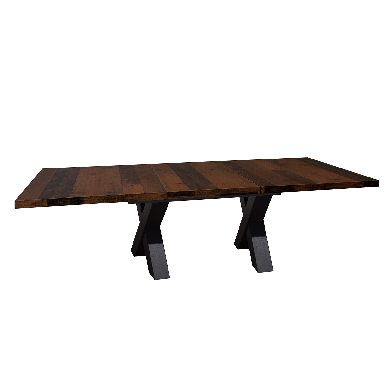 Couchtisch - Texas Oak Nachbilldung - X-Gestell - ausziehbar - 160 cm breit