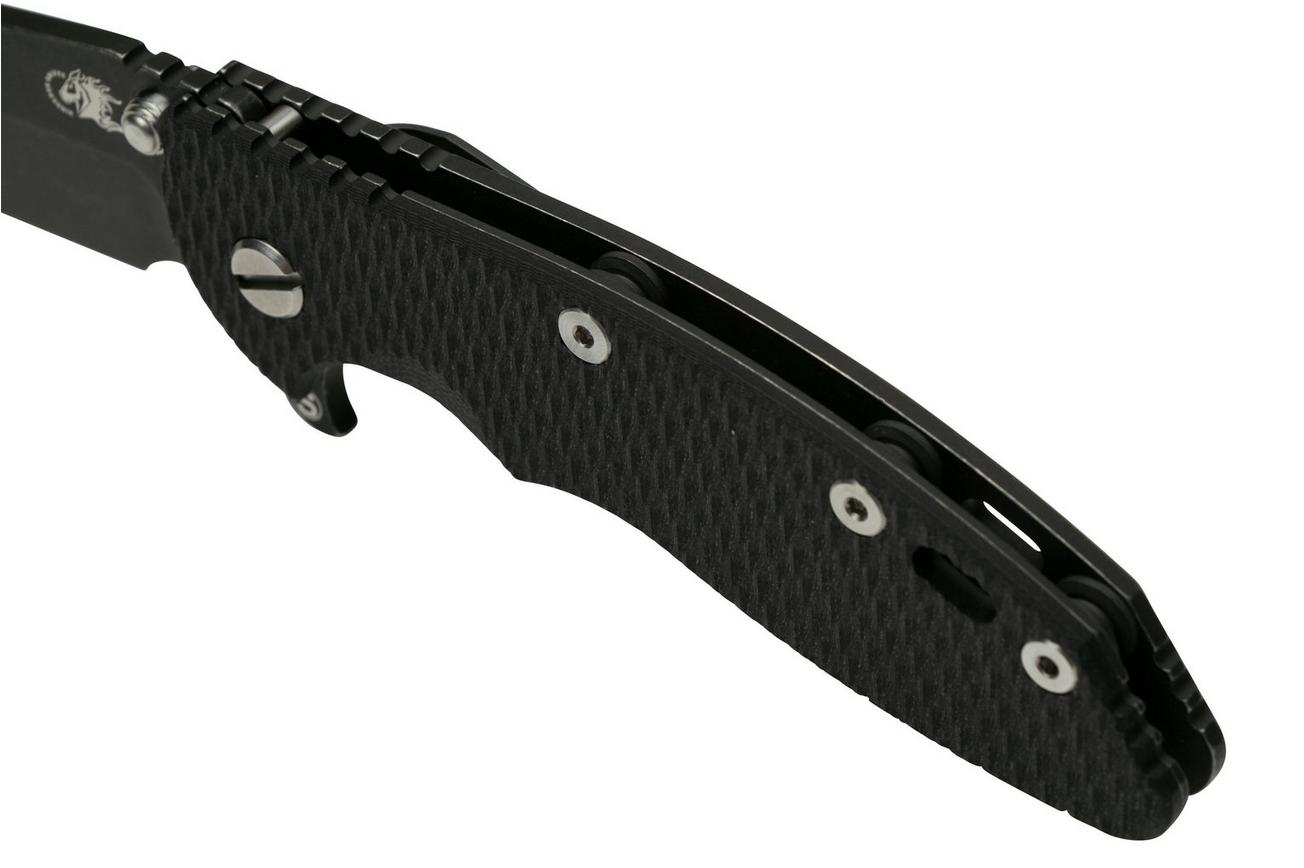 Rick Hinderer XM-18 3.5” Skinny Harpoon Spanto, Battle Black, Black G10, zakmes