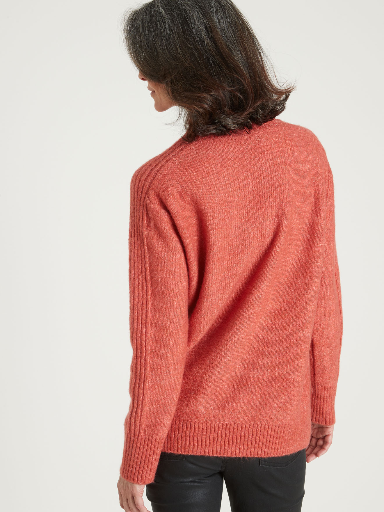 Pull col montant en jersey envers