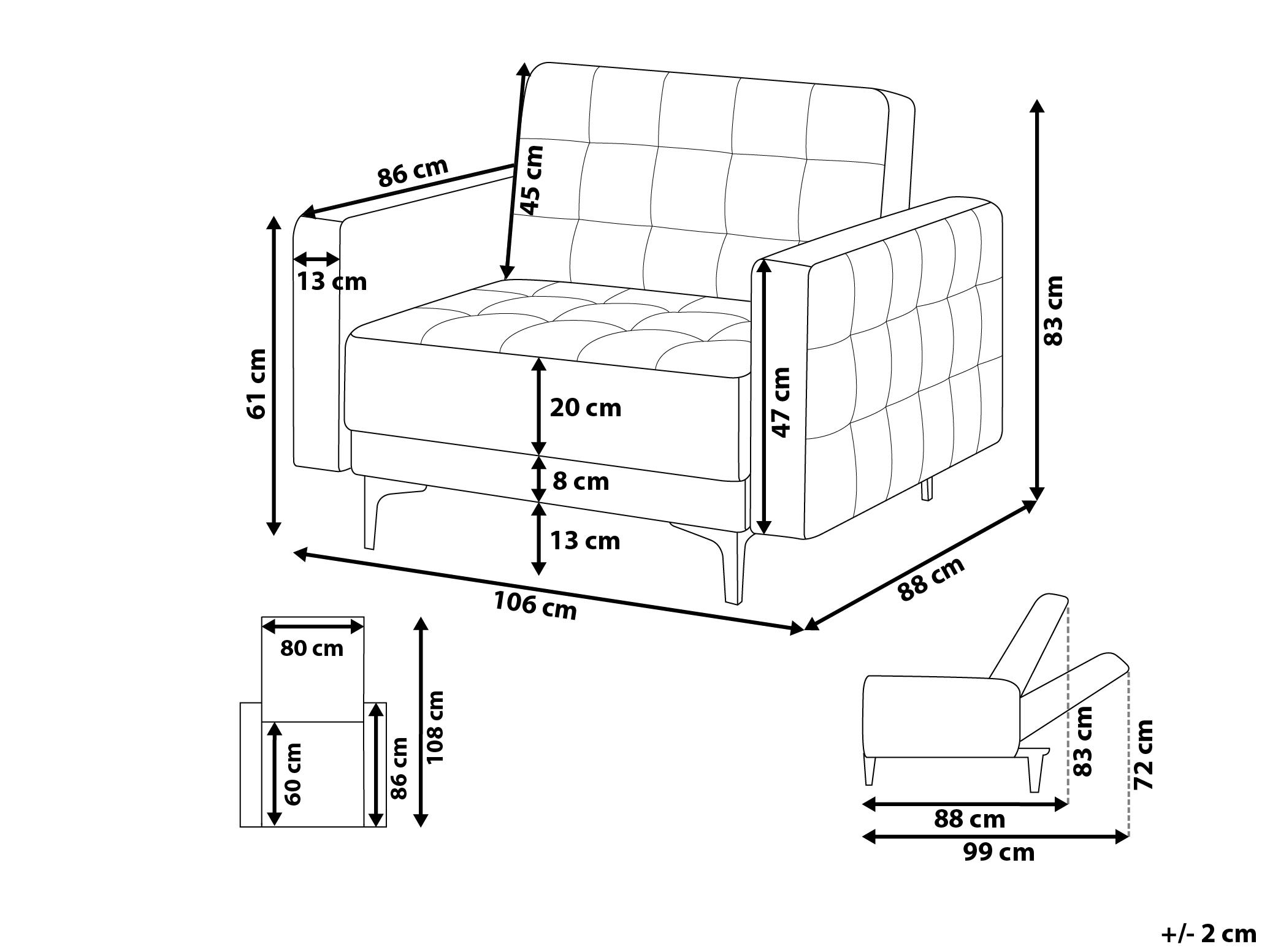 Fauteuil ABERDEEN Kunstleer Wit