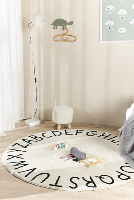 Alice & Fox Gulvteppe Bokstaver 120, Hvit