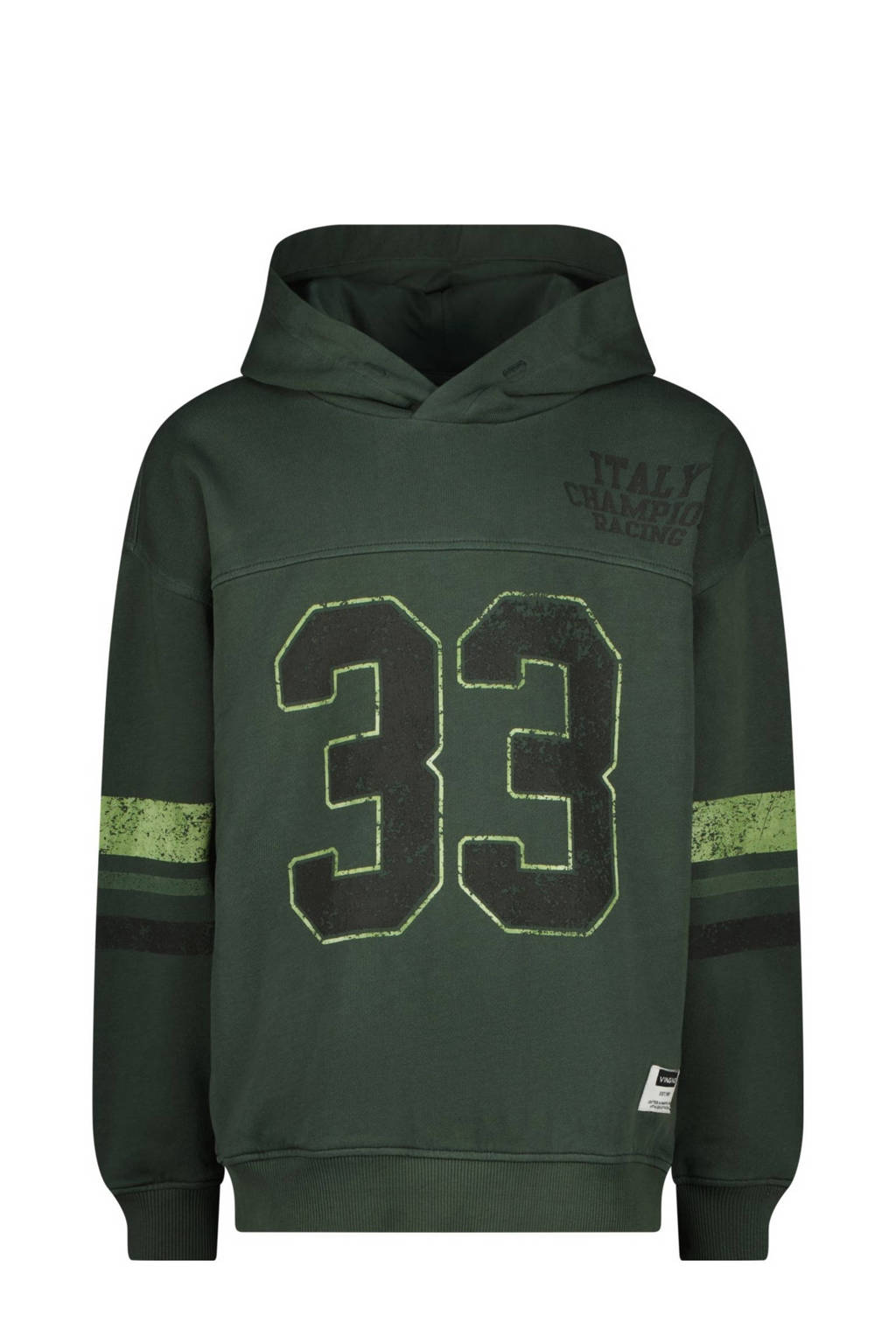 Vingino hoodie Nacido met printopdruk donkergroen