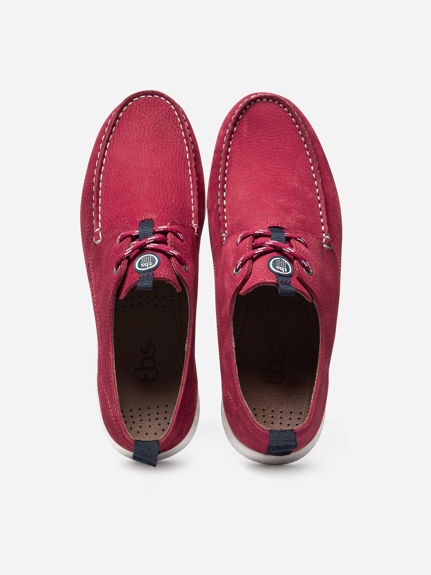 Chaussures Bateau Homme Confort Purefoam® Cuir Rouge