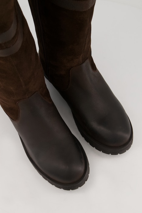 Lederstiefel, Materialmix, Wechselfußbett, Weite H
