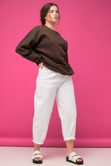 Ballon-Jeans, Wide Fit, Stretchdenim, 5-Pocket, Elastikbund