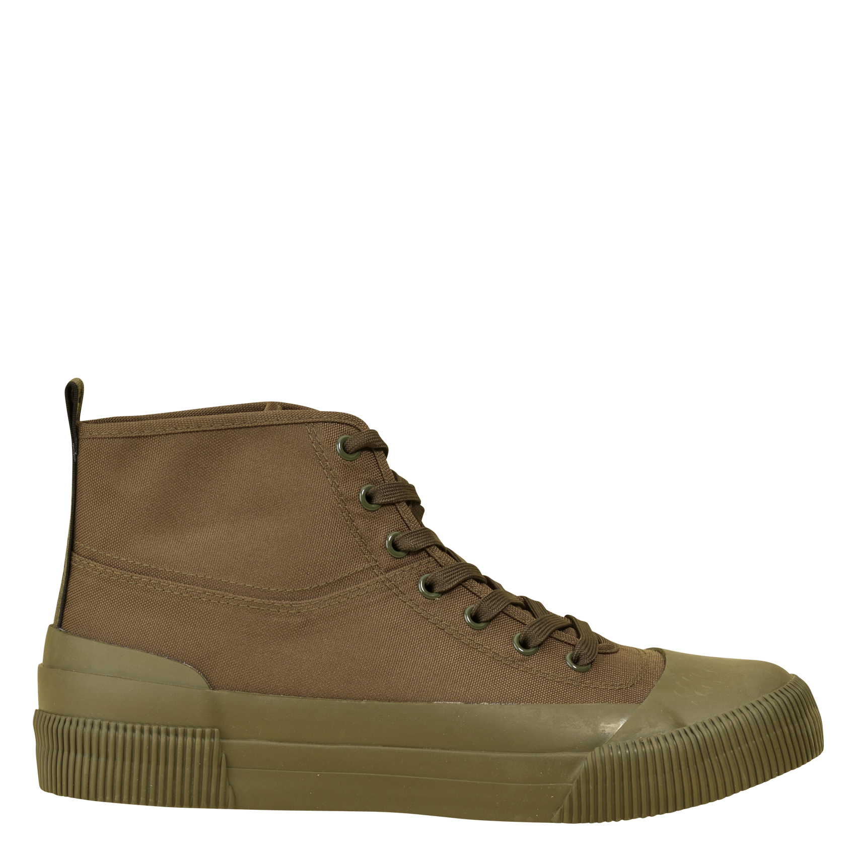 RUBBER MID M - Baskets montantes en toile | Kaki
