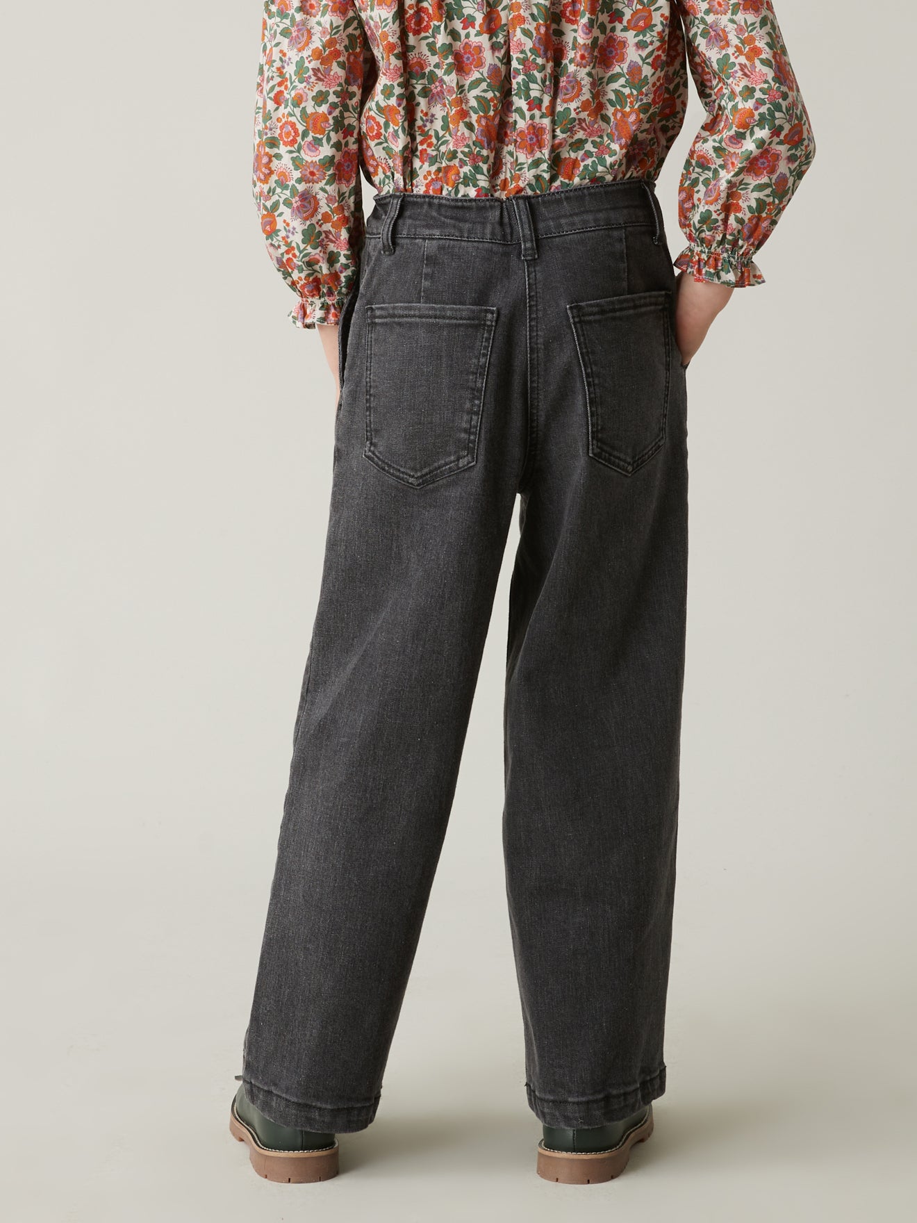 Pantalon Fille large en denim