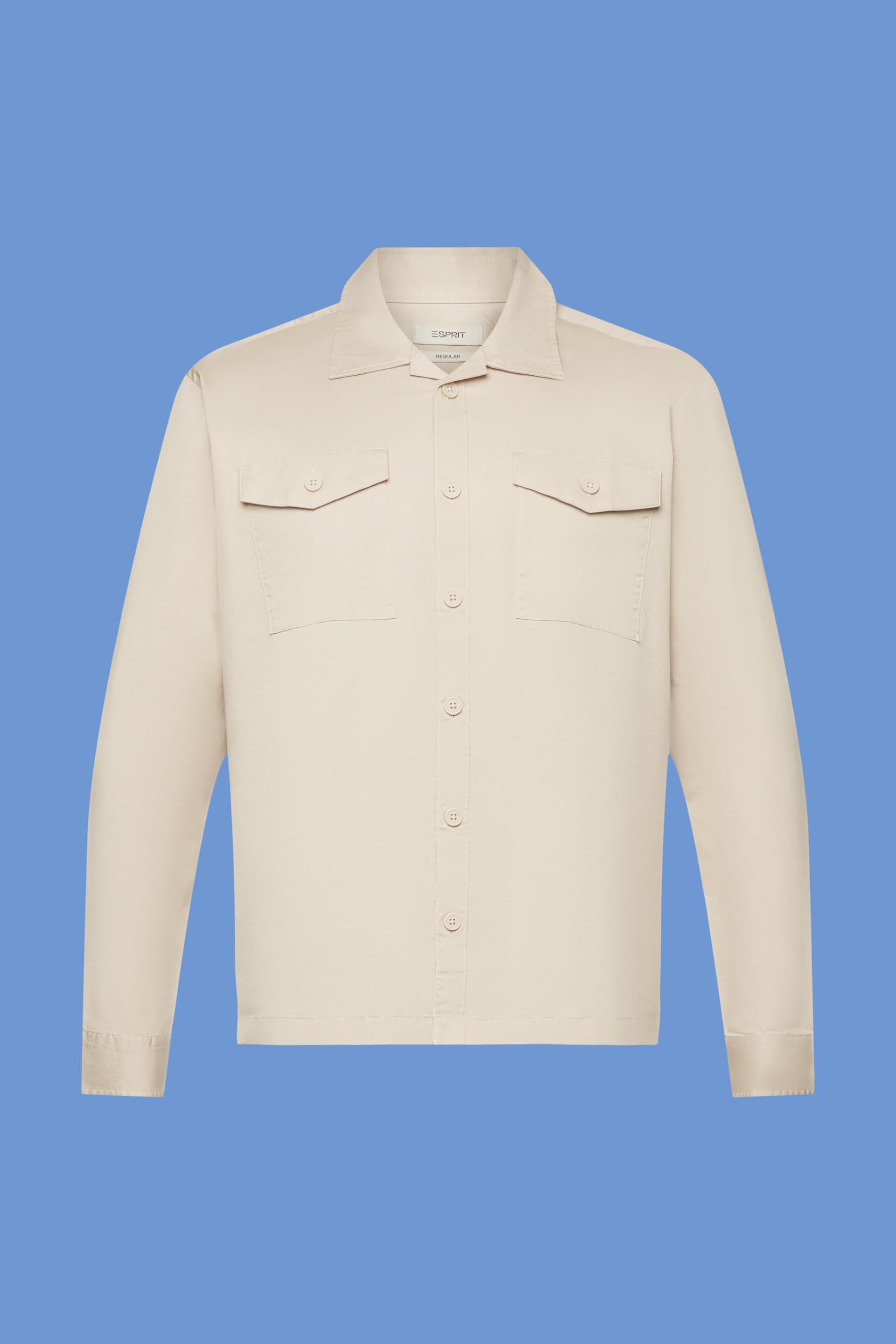 Chemise en coton munie de deux poches-poitrine
