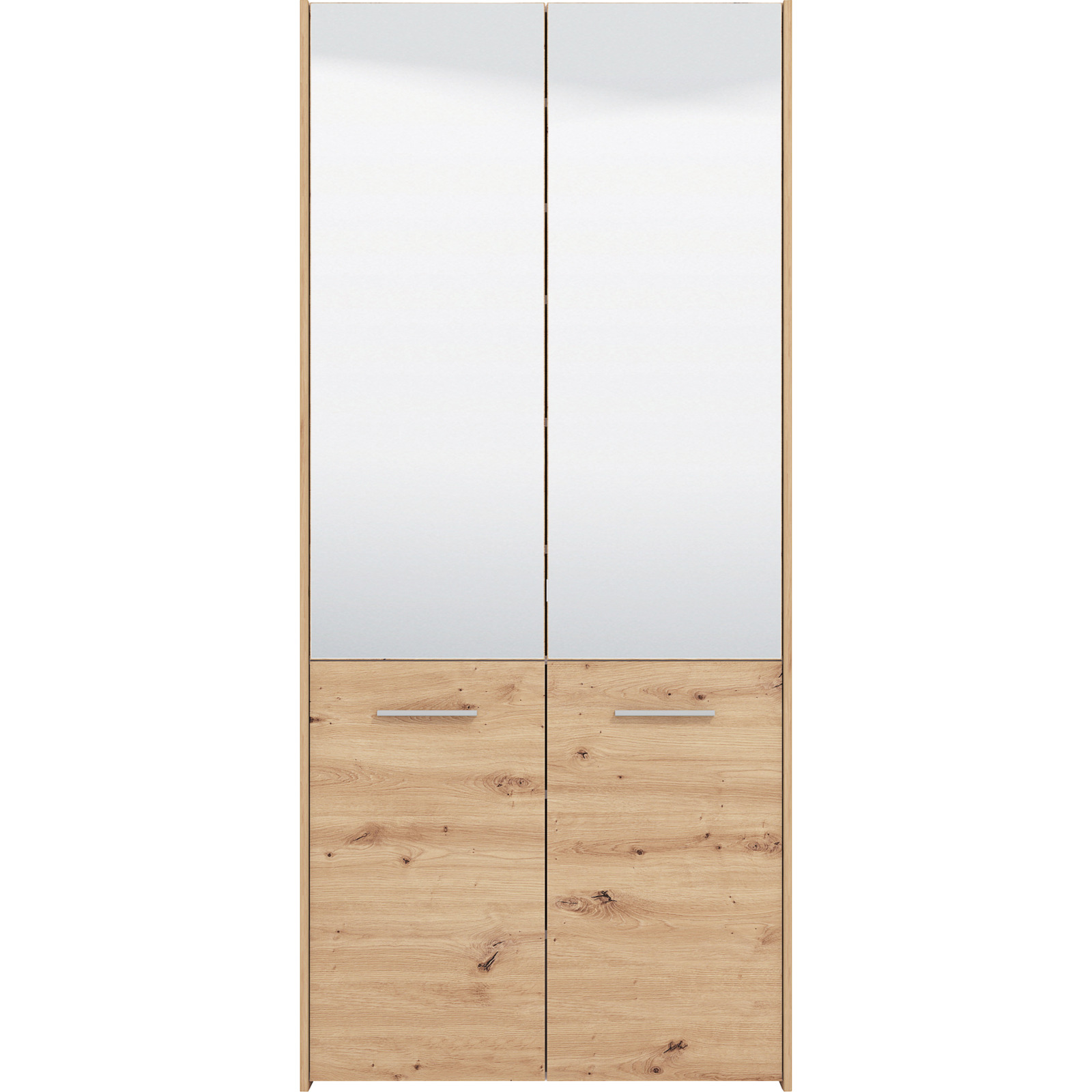 Schuhschrank Menorca Dekor Eiche Artisan 89,5 x 199 x 37,5 cm, mit Spiegel