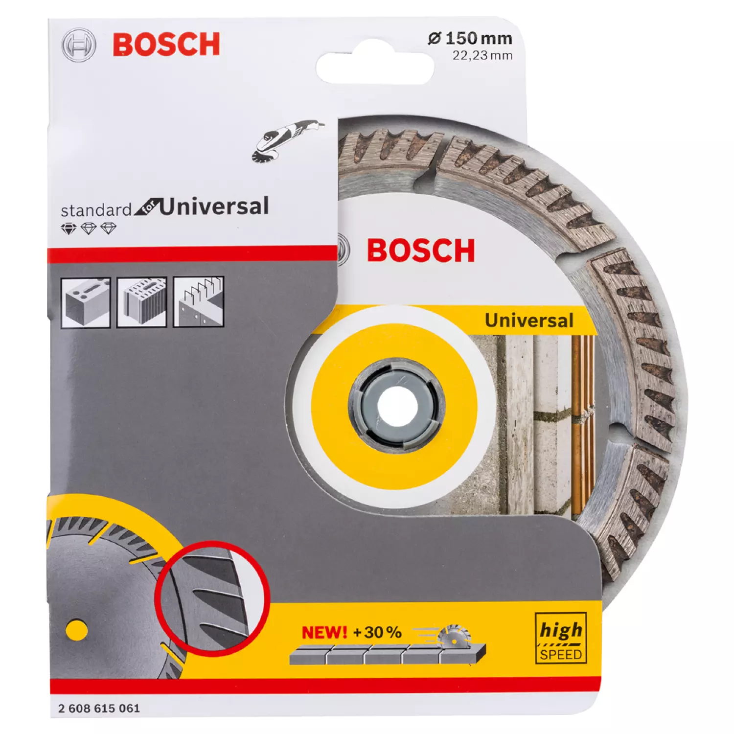 Bosch 2608615061 Diamantdoorslijpschijf - 150 x 22,23mm - universeel