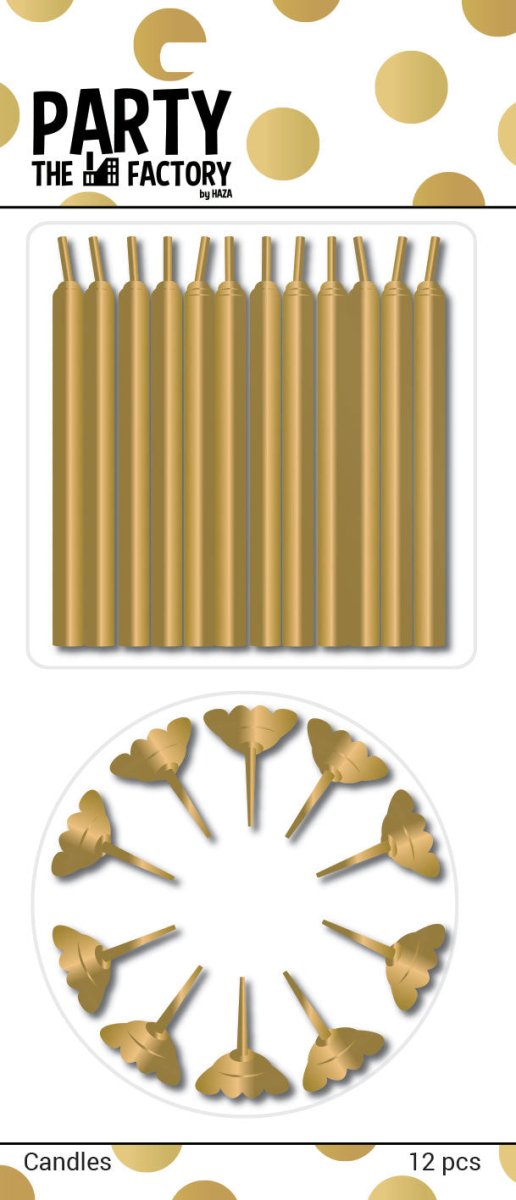 Gouden Kaarsjes Houder 6cm 12st