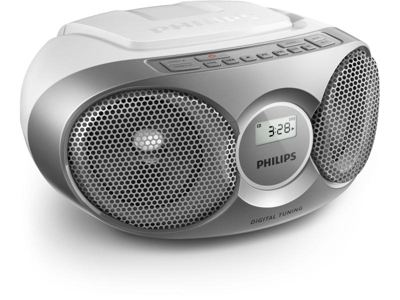 Philips Radio/CD-Player AZ215 Silber Mobiler CD-Player, silber
