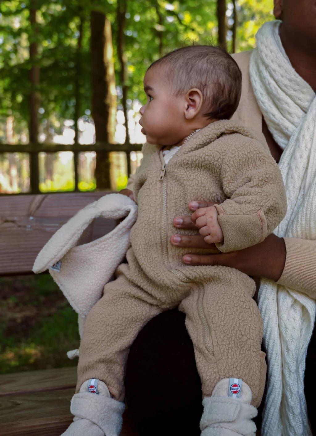 Lodger fleece teddy babypak bruin
