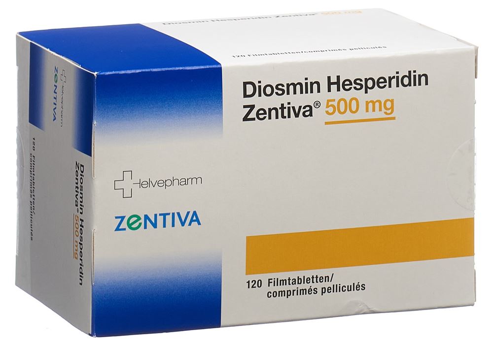 DIOSMIN HESPERIDIN Zentiva Filmtabl 500 mg Blist 120 Stk