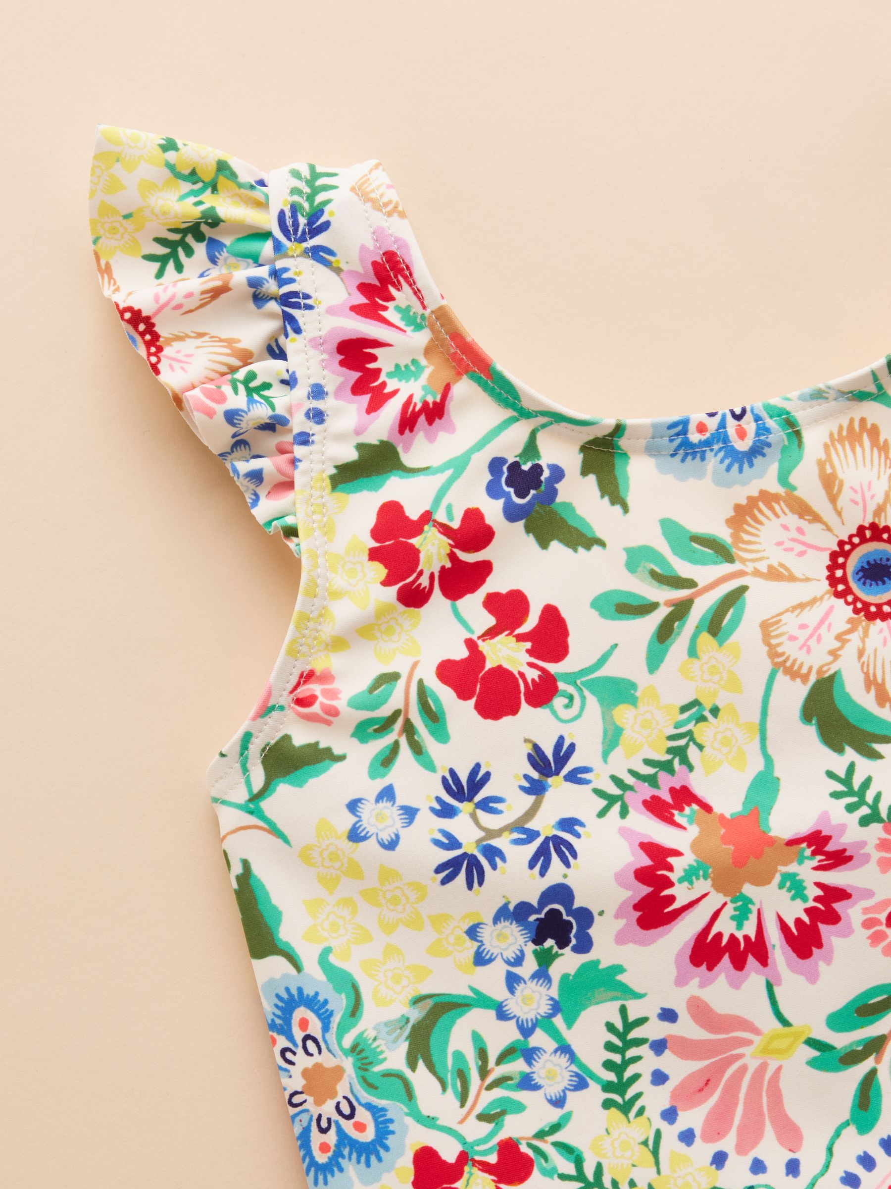 Roze/crème - Joules Splash set van twee zwempakken