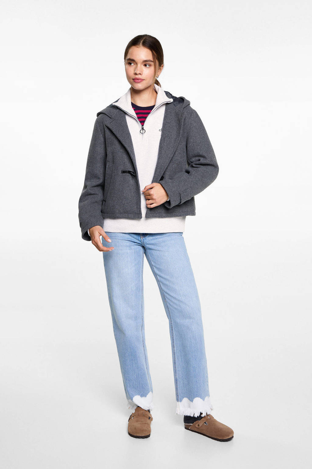 MANGO TEEN sweater lichtgrijs