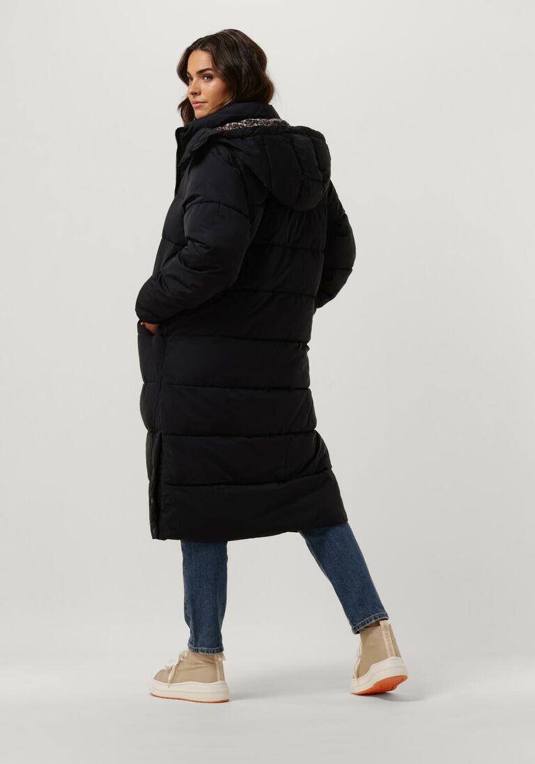 SCOTCH & SODA zwarte scotch & soda gewatteerde jas water repellent long length puffer coat
