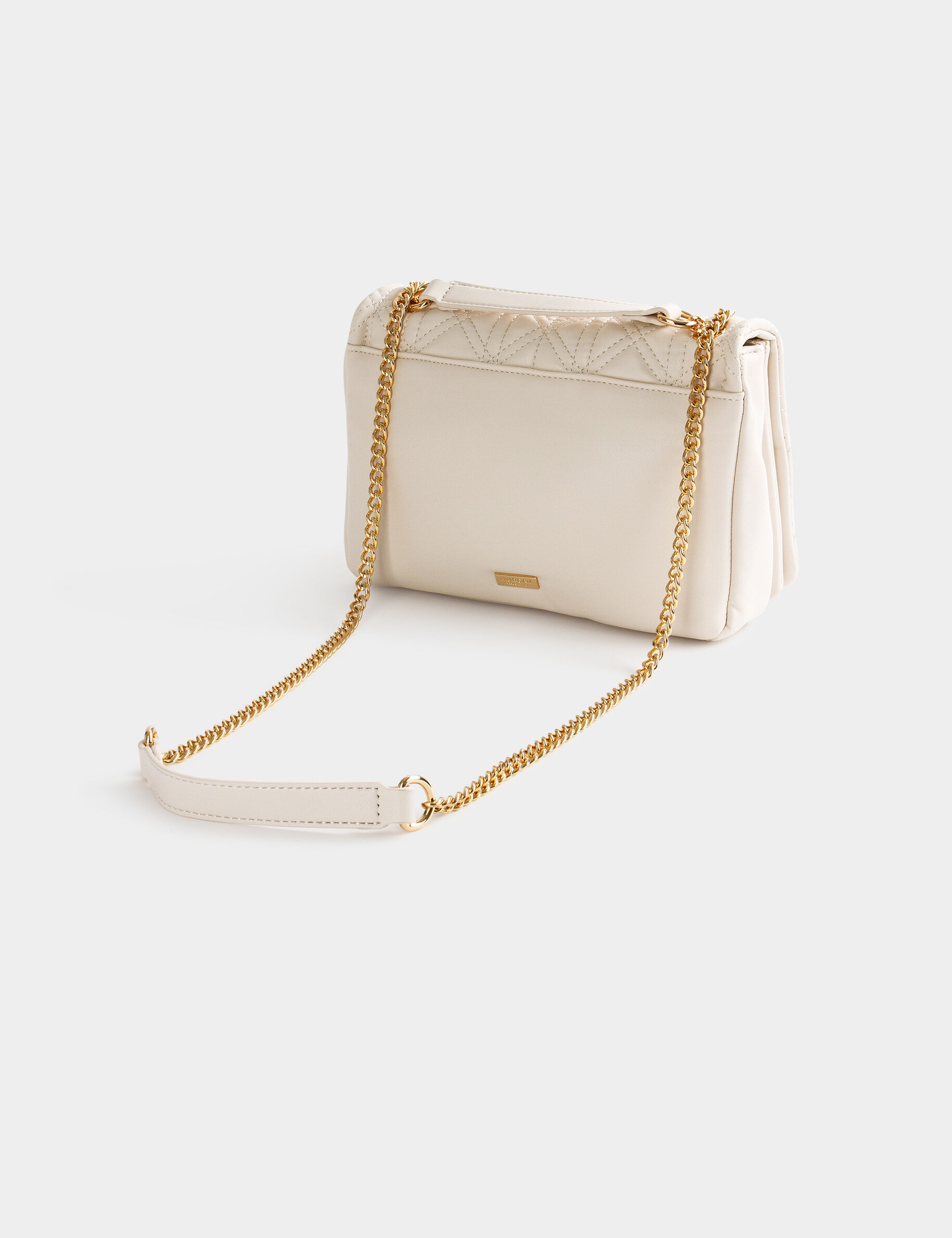 Sac pochette matelassé ivoire femme - ivoire