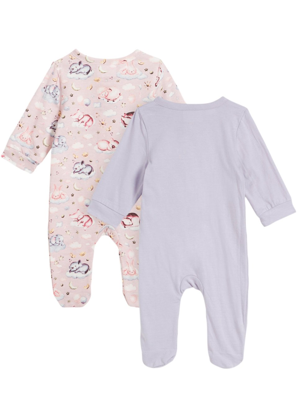 Lot de 2 grenouillères bébé en coton