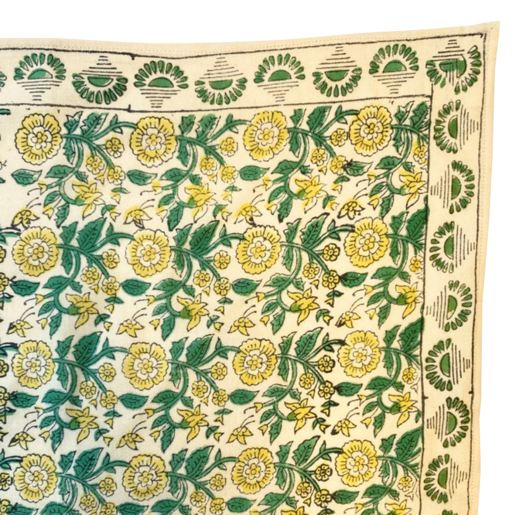 MANIKA - Foulard en coton imprimé | Jaune