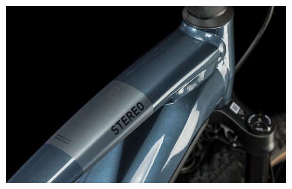 VTT Électrique Tout-Suspendu Cube Stereo Hybrid 120 Race 750 Shimano Deore/XT 12V 750 Wh 27.5'' Bleu Petrol