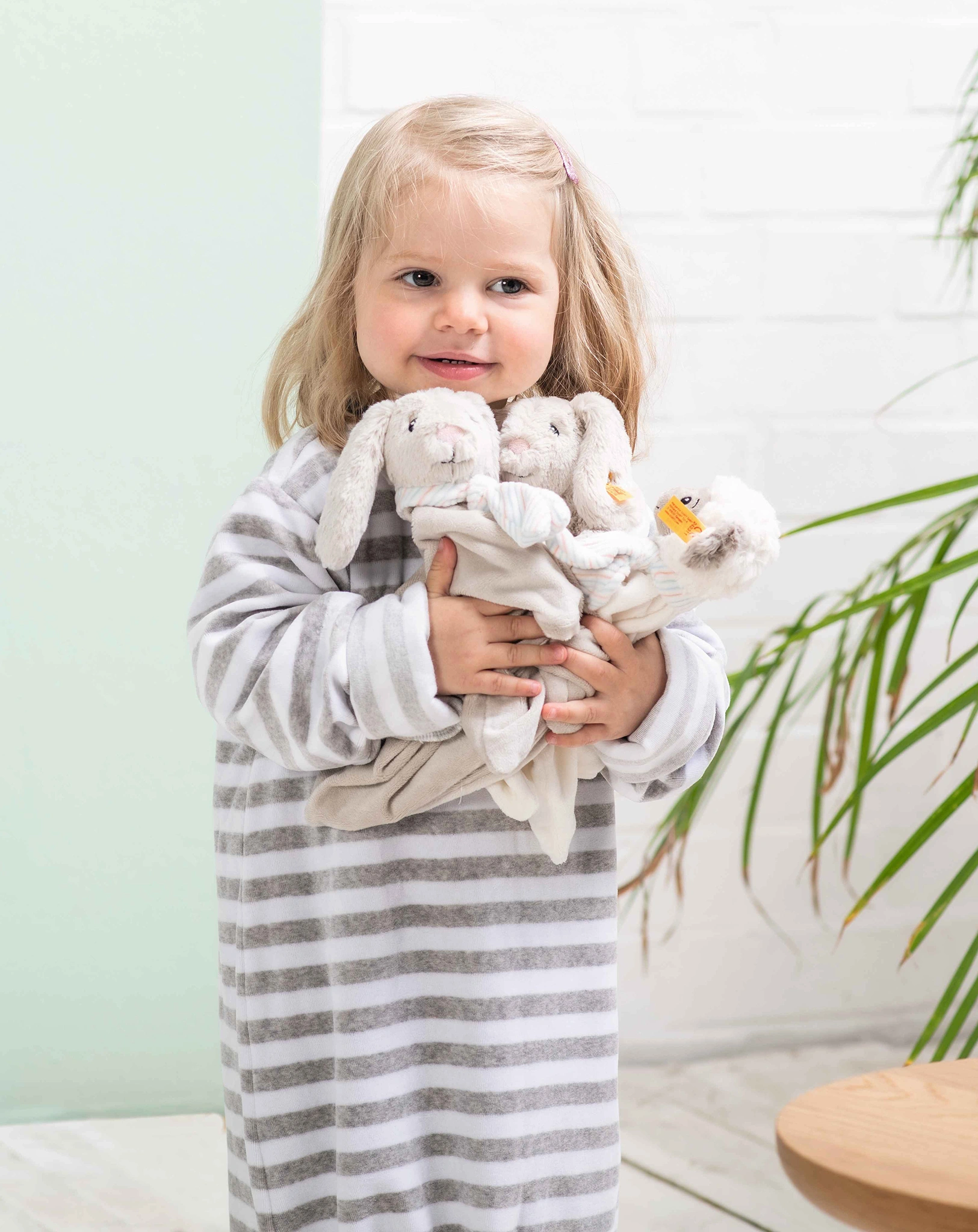 Schmusetuch HOPPIE HASE (26cm) in weiß