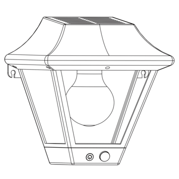 solar wandlamp Toledo 95 lumen met dag/nacht- en bewegingssensor