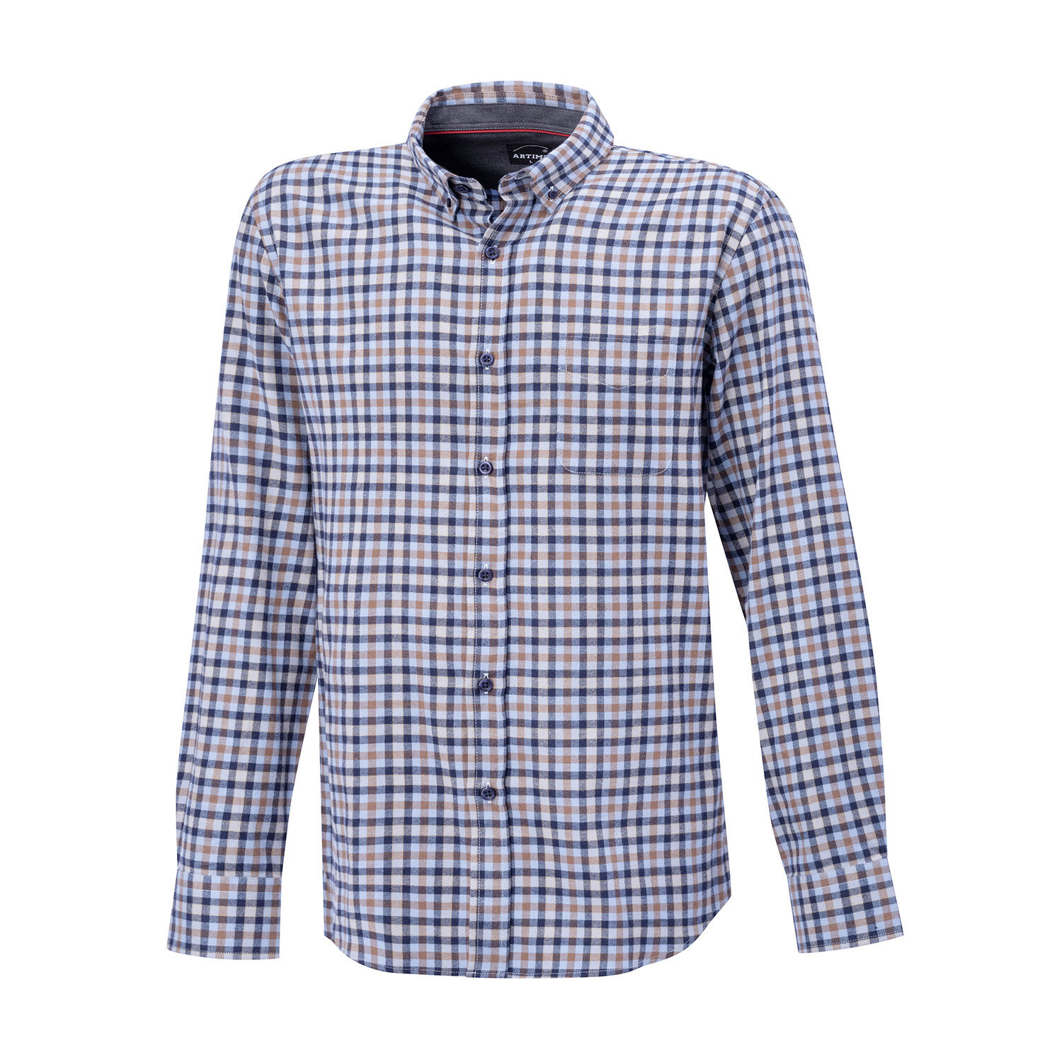 Kariertes Casual Herren-Flanellhemd von Artime