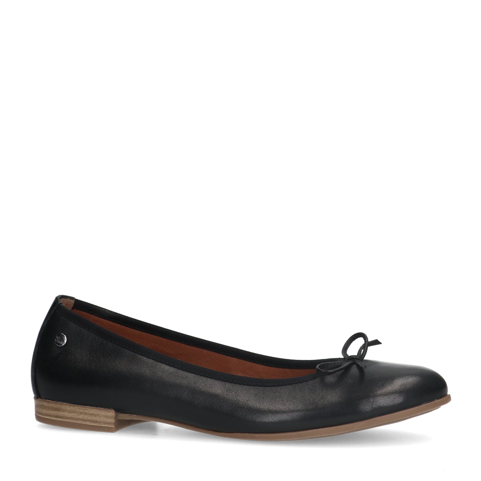 Zwarte leren ballerina's