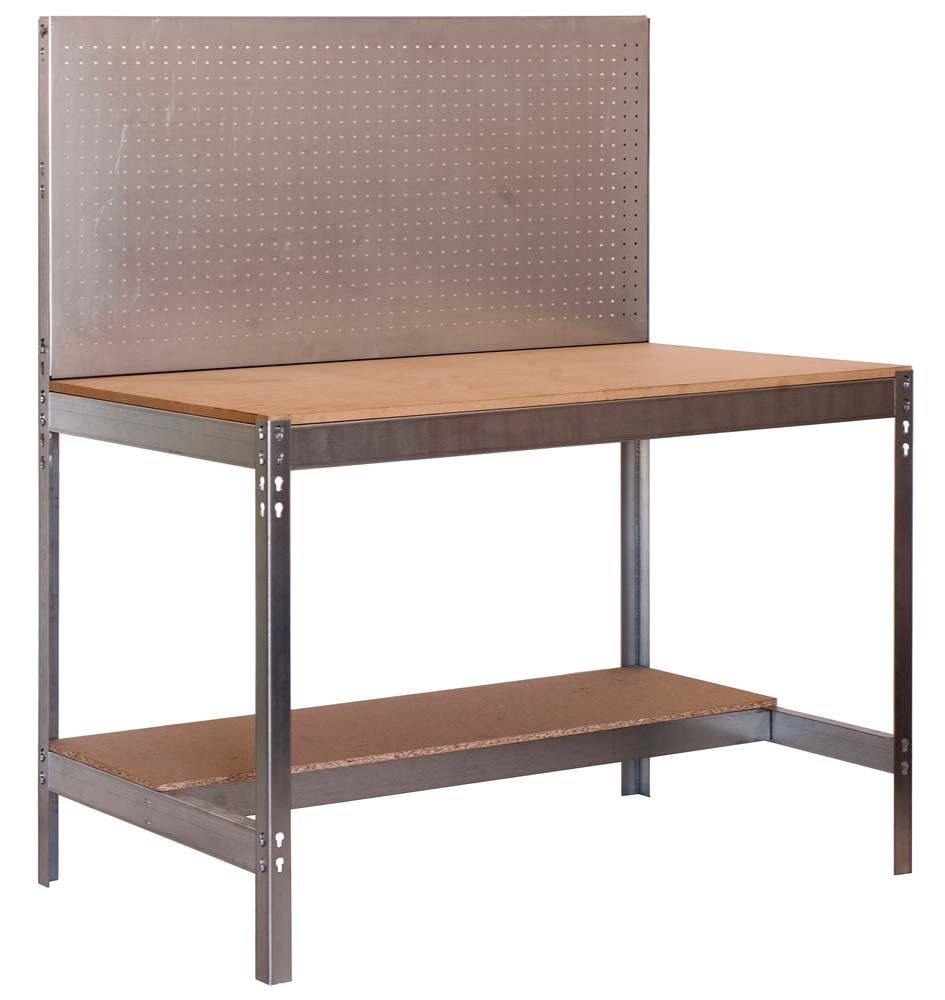 PROREGAL Buffalo werkbank met gereedschapswand, afmetingen (H x B x D): 84 x 90 x 61 cm, draagvermogen: 400 kg, verzinkt