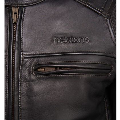 Blouson Helstons TRUST - cuir PLAIN - Noir