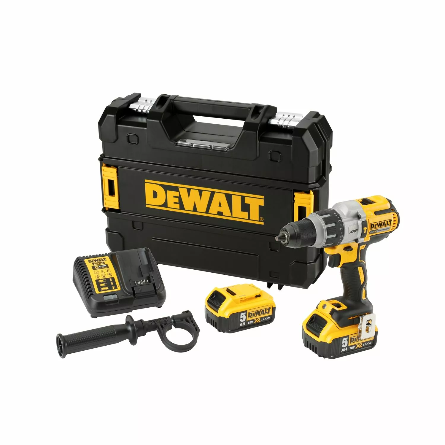 DeWALT DCD996P2 18V Li-Ion accu boor-/schroefmachine set (2x 5.0Ah accu) in TSTAK - koolborstelloos