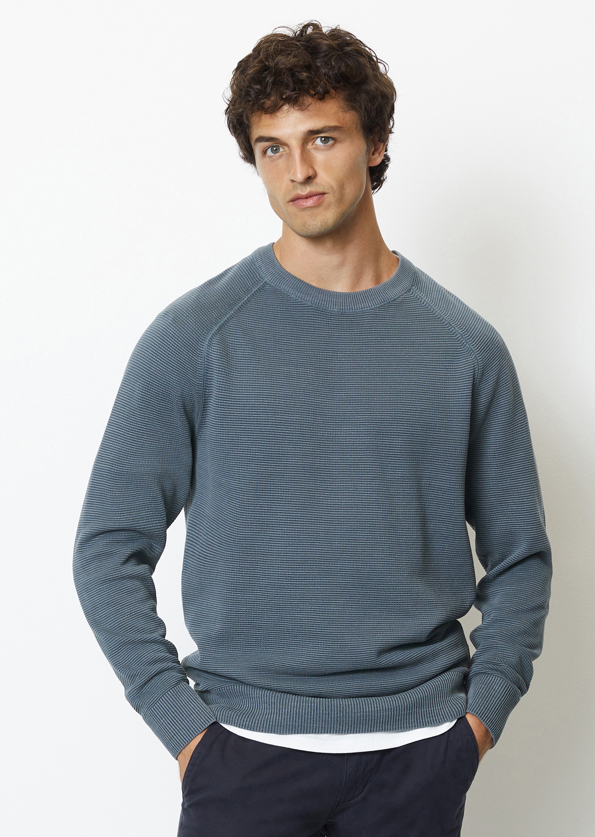 Pullover regular mit feiner Ottoman-Struktur