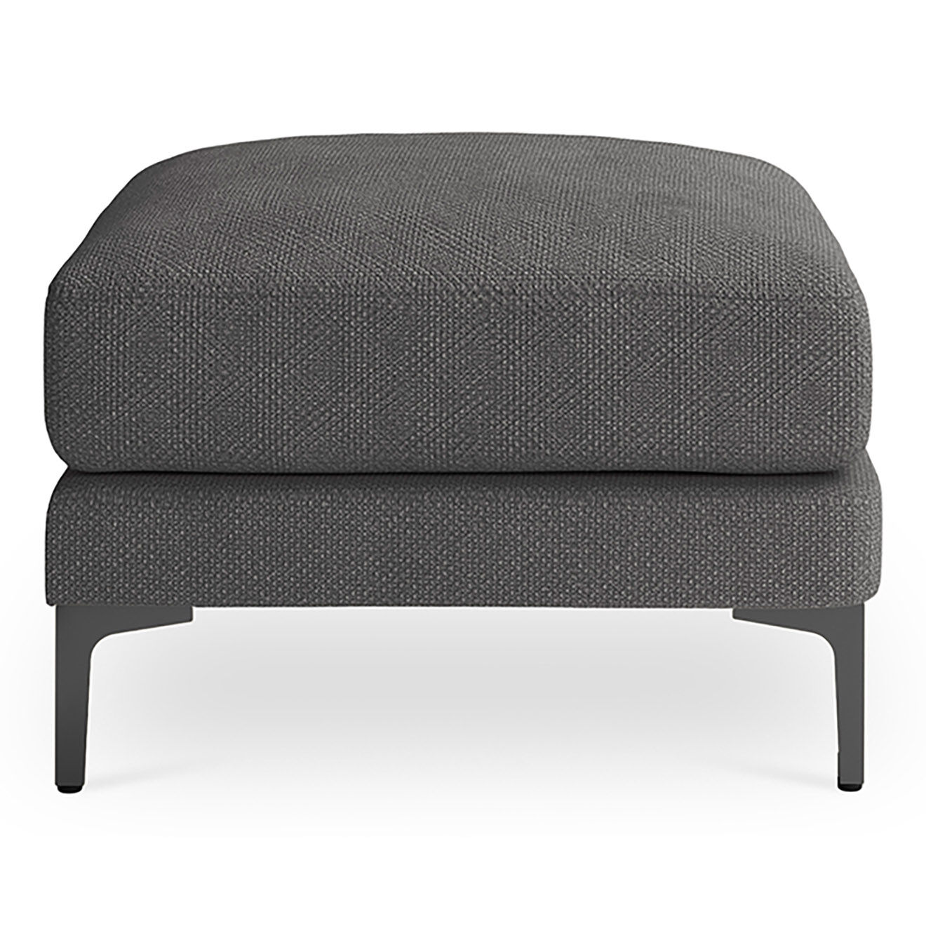 Mazzini Sofas Pouf Venus gris foncé - 65x65x47 cm