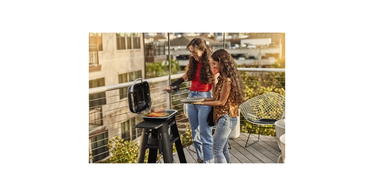WeberLumin-elektrische barbecue met onderstel  (Zwart)
