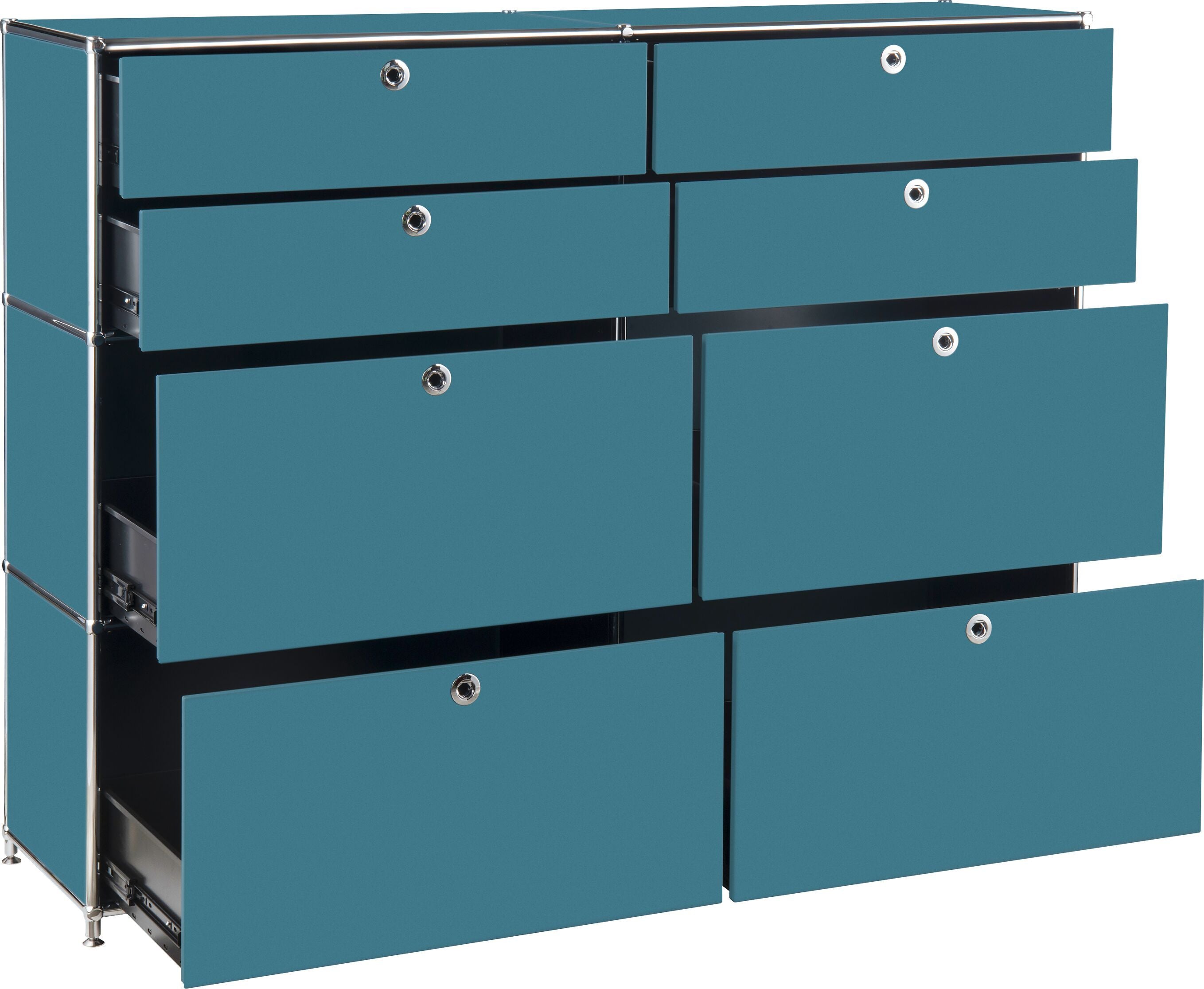 FLEXCUBE Kommode - Petrol / B: 152.0 cm x T: 40.0 cm x H: 118.0 cm