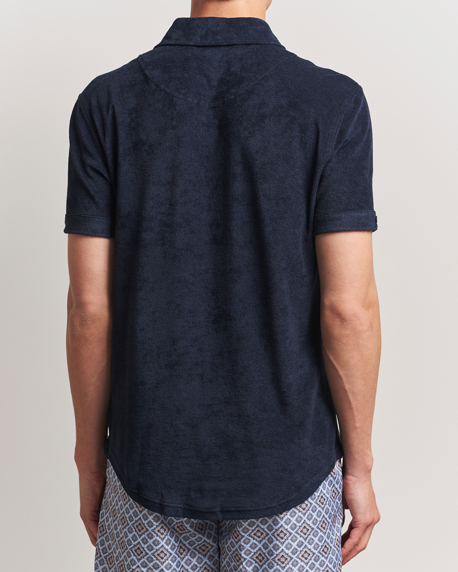 Orlebar Brown Sebastian Tailored Towelling Polo Night Iris