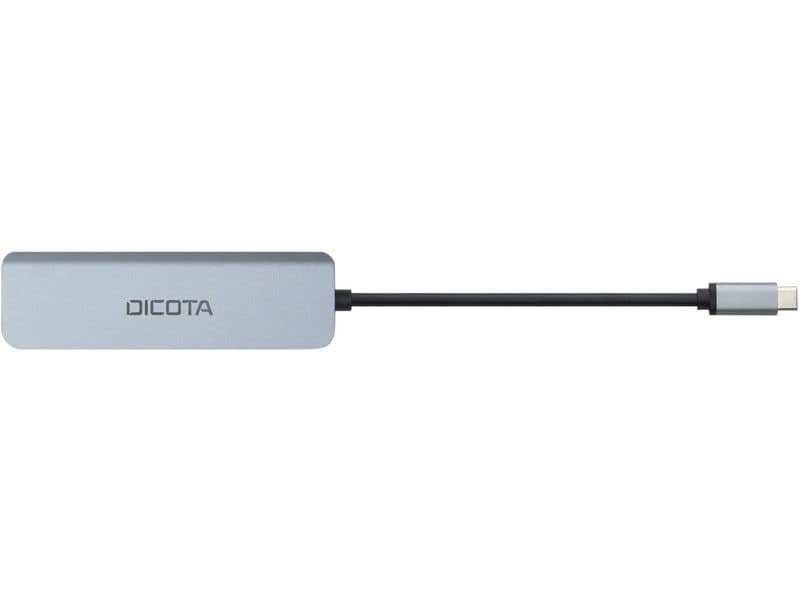 DICOTA USB-Hub USB-C 5-in-1 Multifunktionaler USB-Hub mit 100 Watt Leistung