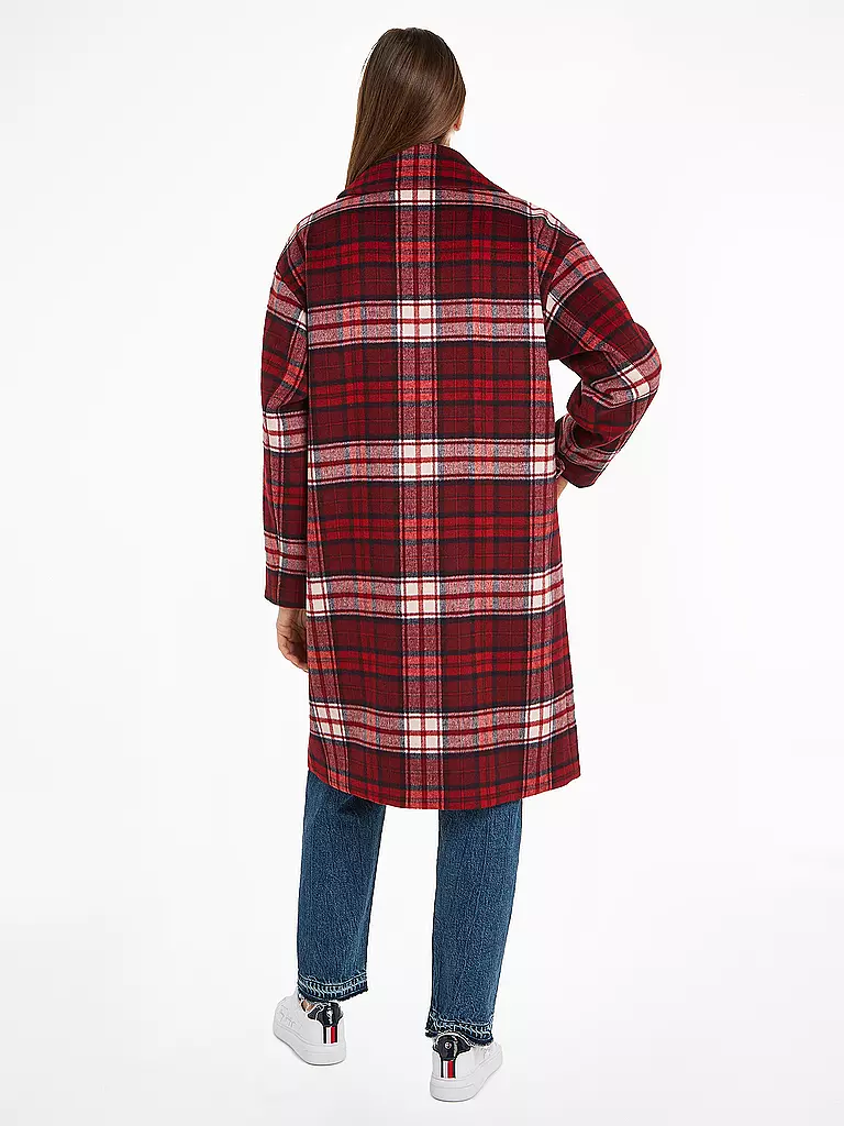 TOMMY HILFIGER Wollmantel rot