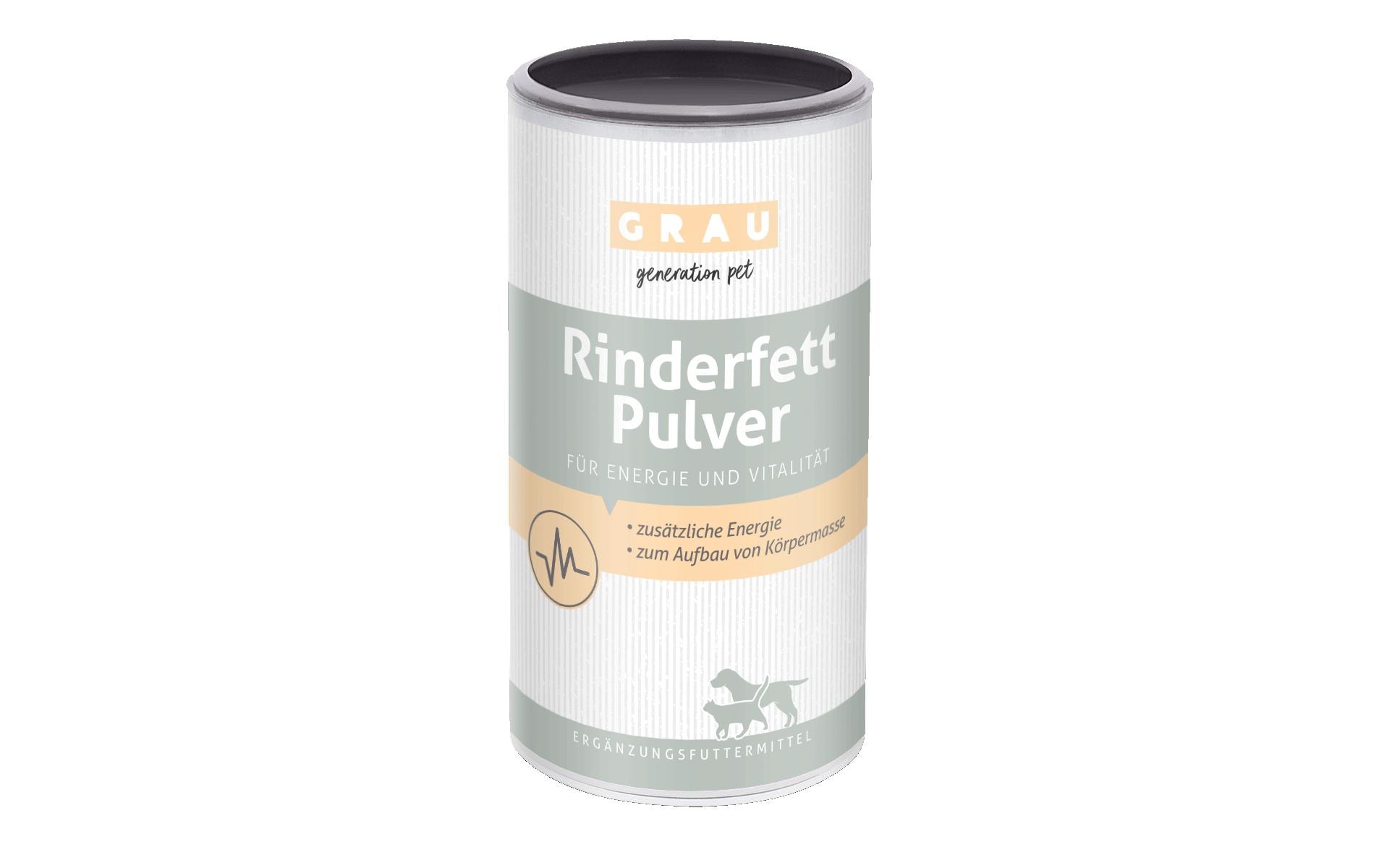 Hunde-Nahrungsergänzung Rinderfett Pulver, 400 gErgänzungsfuttermittel für Hunde und Katzen