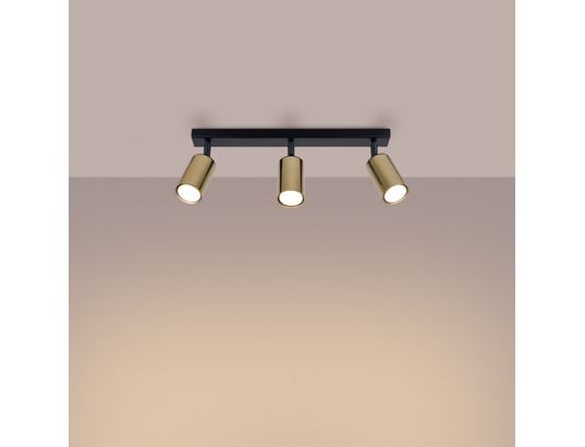 SOLLUX LIGHTING - Plafonnier winx 3 noir/cooper