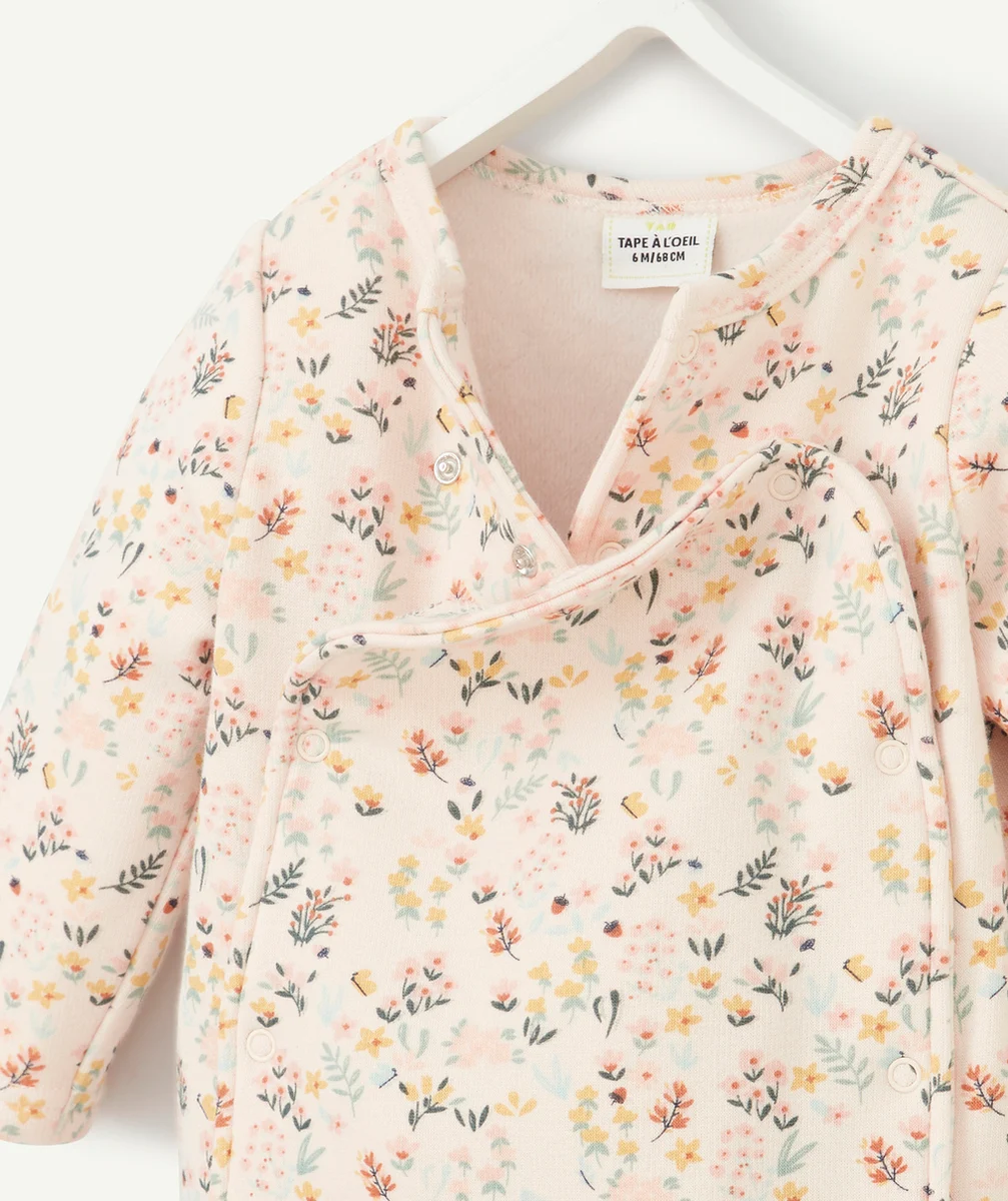 DORS BIEN EN FIBRES RECYCLÉES ROSE IMPRIMÉ FLEURI