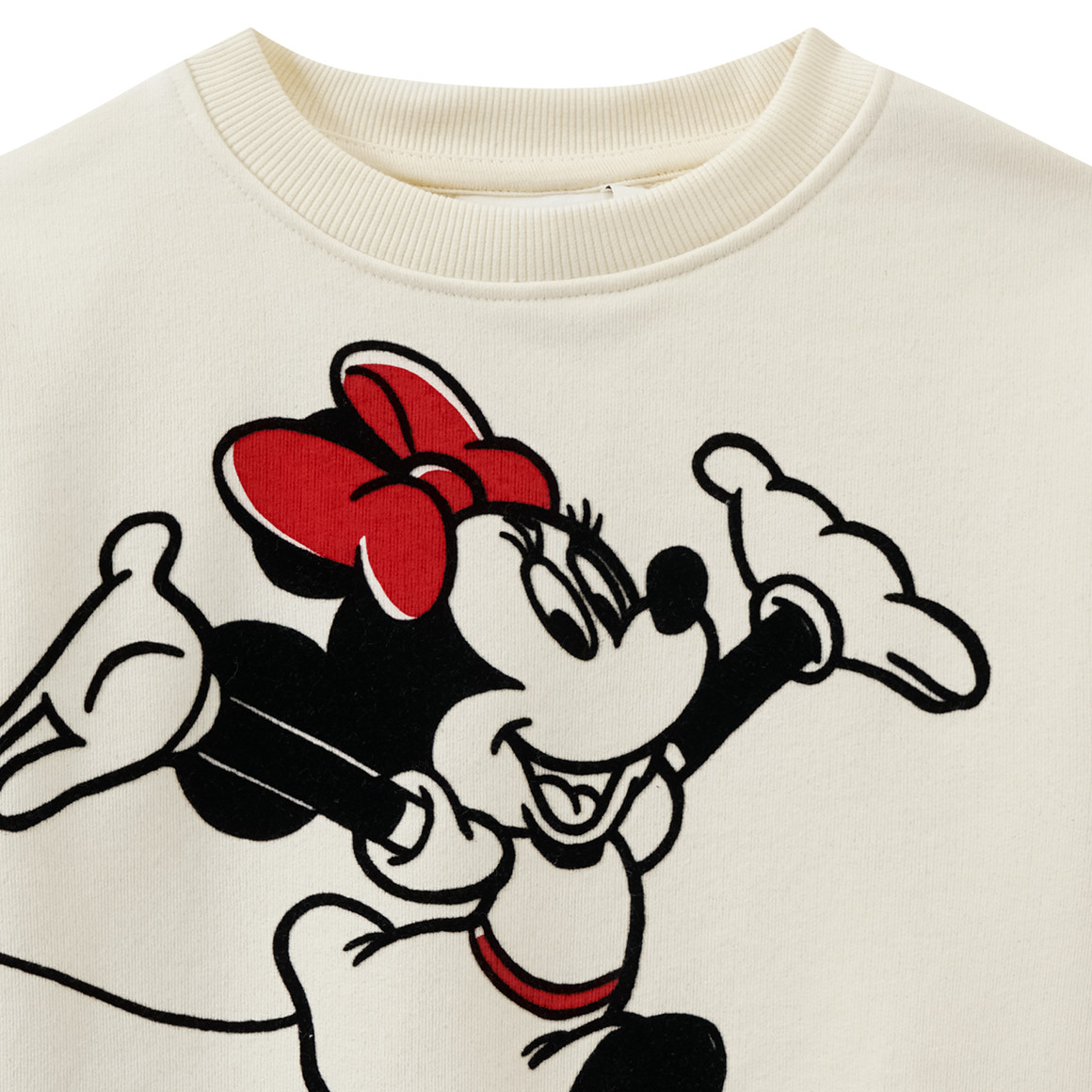 Topolino Minnie Maus Sweatshirt mit großem Print creme