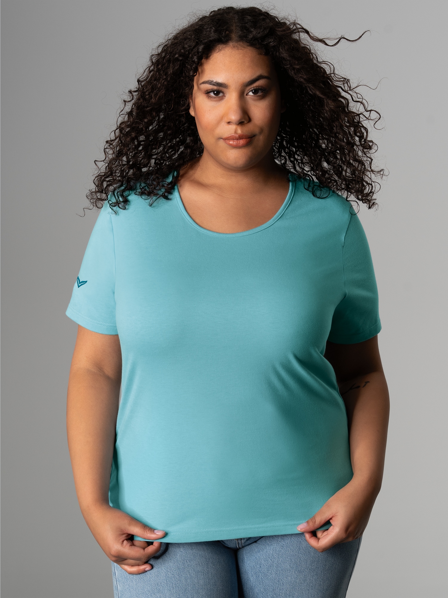 T-Shirt aus Biobaumwolle Mint-C2C