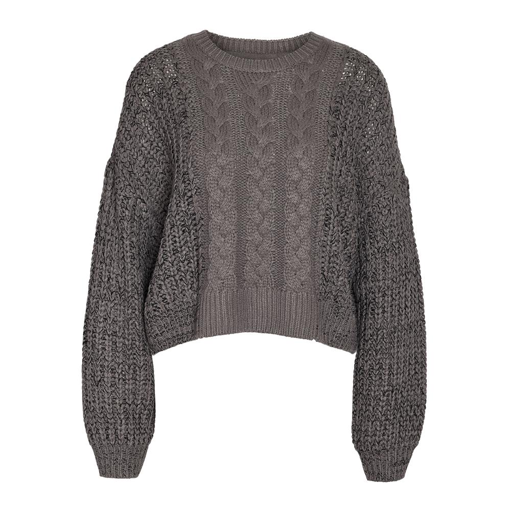 Noisy May Pull en Maille Gris Femme Noisy May Cable