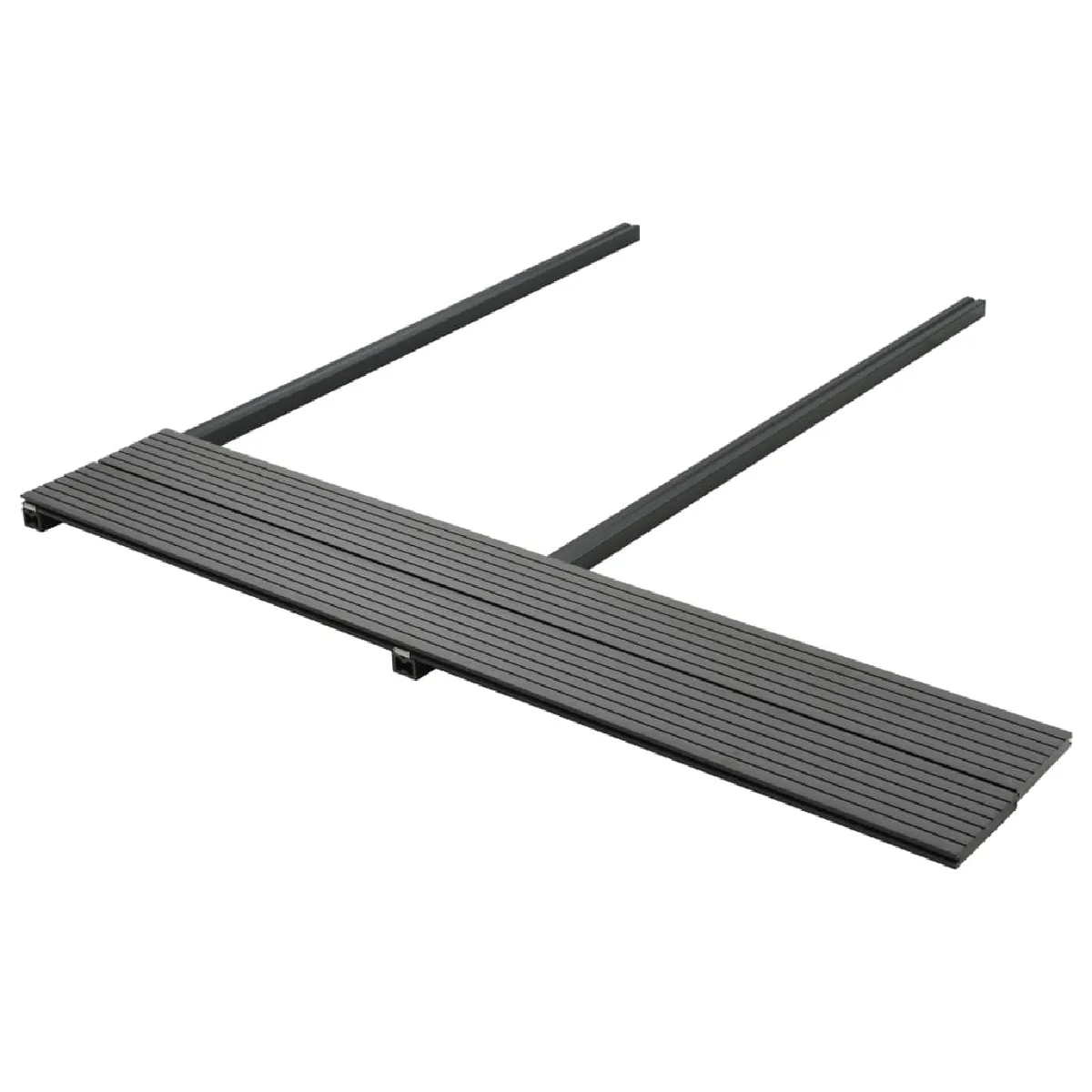 vidaXL Panneaux de terrasse solides et accessoires WPC 10m² Gris