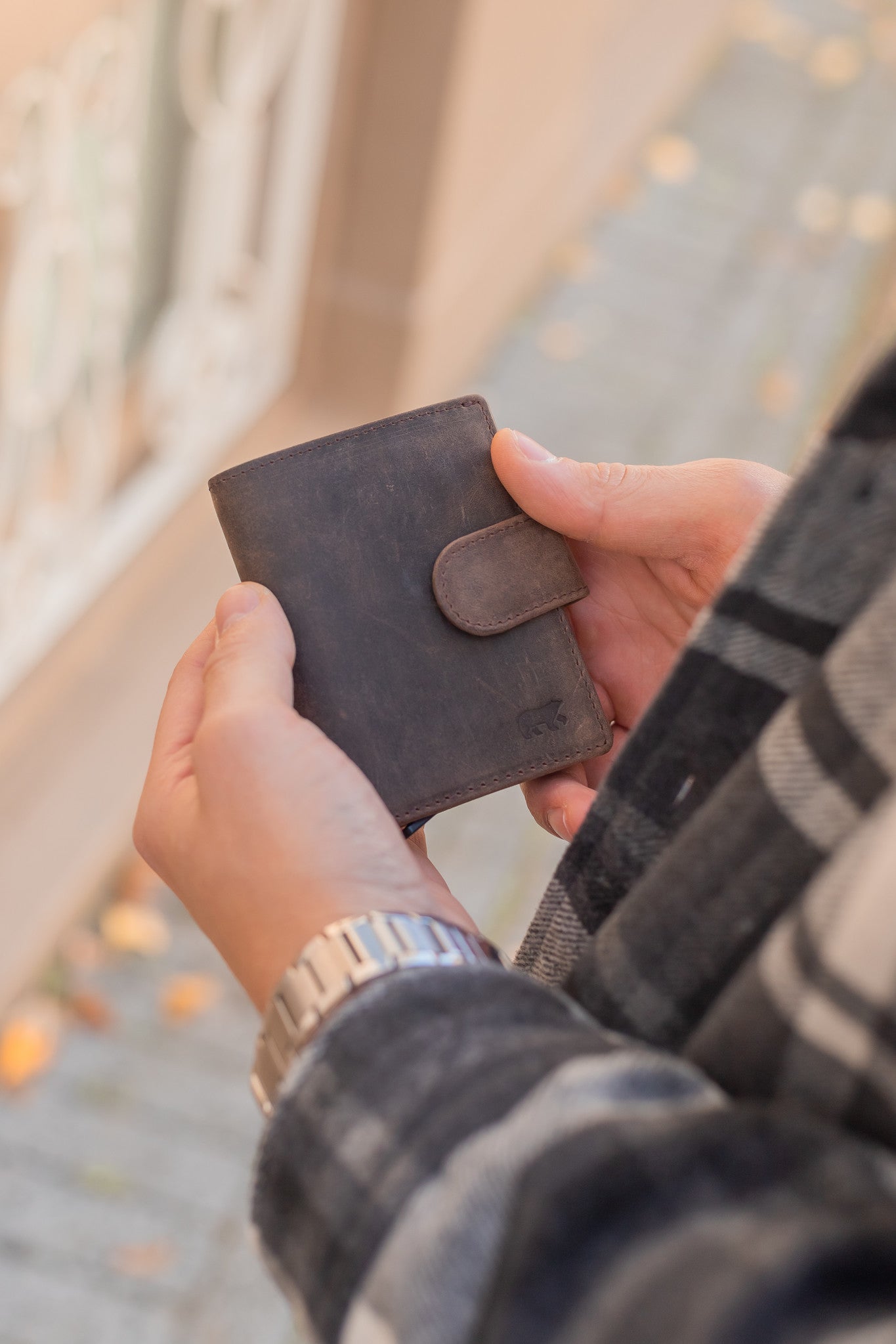 RFID pasjeshouder 'Bobby' bruin Bruin